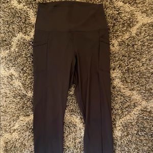 Dark grey night waisted pocketed leggings